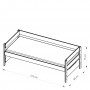 Łóżko z szufladą 90 x 200 B1+B2 BORYS- Dolmar