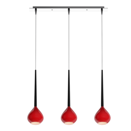 LAMPA WISZĄCA LIBRA 3 CZERWONA MD2128B-3R ZUMA LINE 