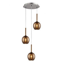 LAMPA WISZĄCA MONIC MD1629-3BCOPPER ZUMA LINE
