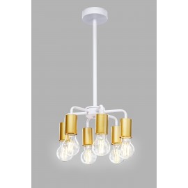 Lampa wisząca INGA 6pł WH- Auhilon