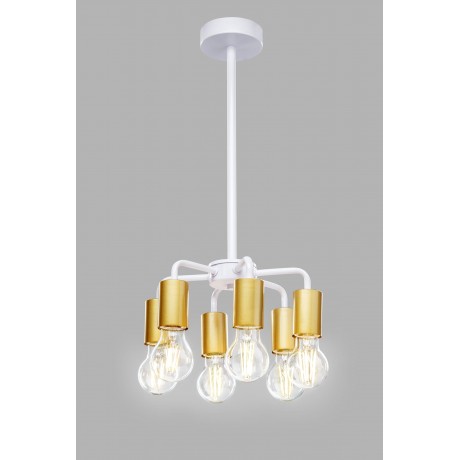 Lampa wisząca INGA 6pł WH- Auhilon