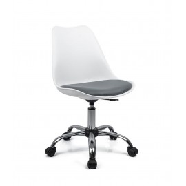 Fotel Obrotowy QZY-402C (biały+szary)- Furnitex