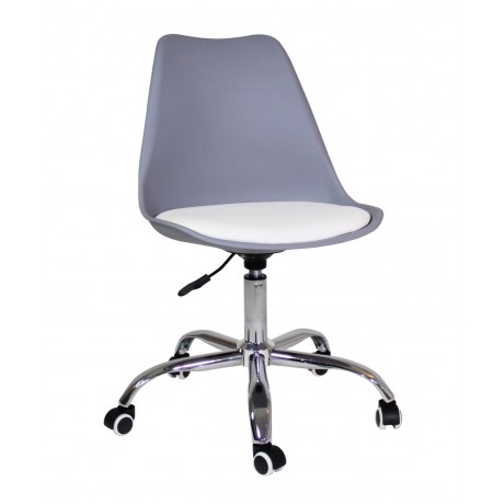 Fotel Obrotowy QZY-402C (szary+biała poduszka) - Furnitex