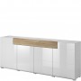 Komoda 2494DW25 TYP-25 (Biały / Dąb sanremo)- Helvetia