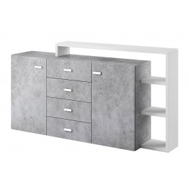 Komoda Bota 27 (biały - colorado beton)- Helvetia