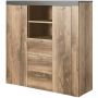 Wysoka komoda Amy TYP-46 (satin orzech - touchwood)- Helvetia