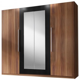 Szafa 4D VERA TYP-20 (orzech czerwony - czarny)- Helvetia