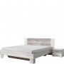 Łoże VERA 180 x 200 + 2 stoliki nocne TYP-52 (Arctic pine jasny/arctic pine ciemny)- Helvetia