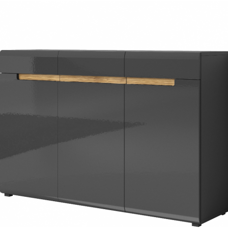 Komoda 3D3S Hektor TYP-45 (Antracyt / Appenzeller Fichte)- Helvetia