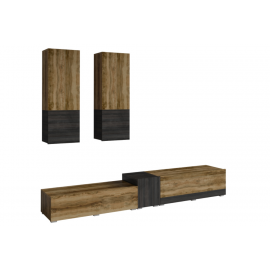 Meblościanka Power TYP-10 (satin orzech - touchwood)- Helvetia