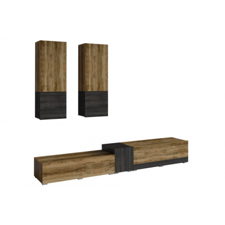 Meblościanka Power TYP-10 (satin orzech - touchwood)- Helvetia