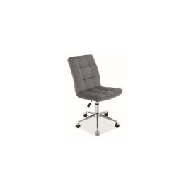 Fotel Obrotowy Q-020 Velvet (szary)- Signal