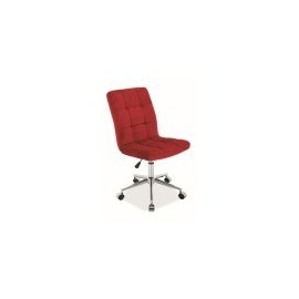 Fotel Obrotowy Q-020 Velvet (bordowy)- Signal