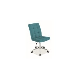 Fotel Obrotowy Q-020 Velvet (turkusowy)- Signal