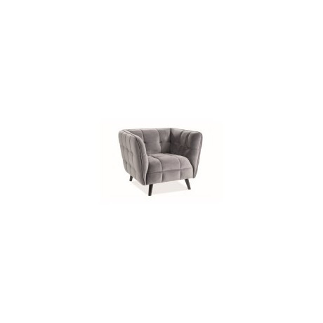Fotel Castello 1 Velvet (szary)- Signal