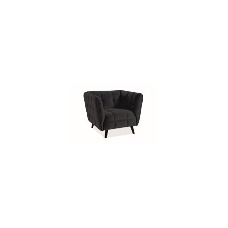 Fotel Castello 1 Velvet (czarny)- Signal