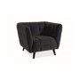 Fotel Castello 1 Velvet (czarny)- Signal