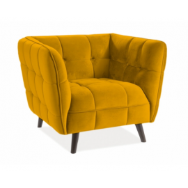 Fotel Castello 1 Velvet (curry)-Signal