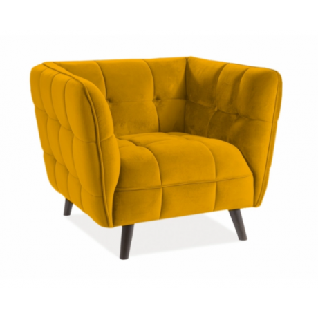 Fotel Castello 1 Velvet (curry)-Signal