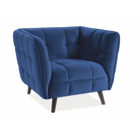 Fotel Castello 1 Velvet (granatowy)- Signal