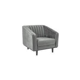 Fotel Asprey 1 Velvet (szary)- Signal