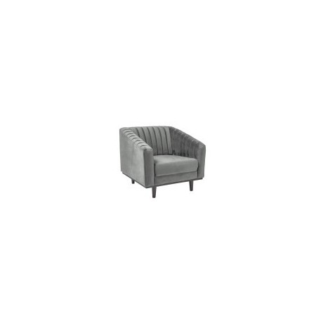 Fotel Asprey 1 Velvet (szary)- Signal