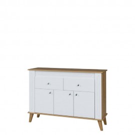 KOMODA SONIA SN-9 (dąb grand+biały połysk)- Młot Meble