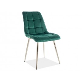 Krzesło Chic Chrom Velvet (zielony)- Signal