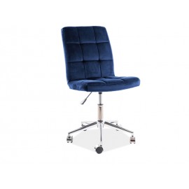 Fotel Obrotowy Q-020 Velvet (granatowy)- Signal