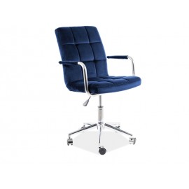 Fotel Obrotowy Q-022 Velvet (granatowy)- Signal