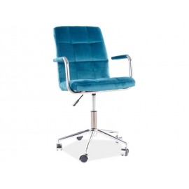 Fotel Obrotowy Q-022 Velvet (turkusowy)- Signal