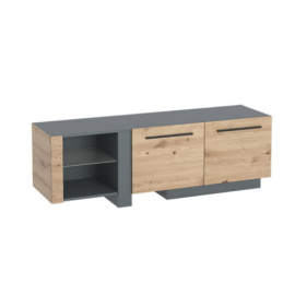 OBIDE DRT-02 STOLIK RTV DĄB ARTISAN / GRAFIT- Kielecka Fabryka Mebli