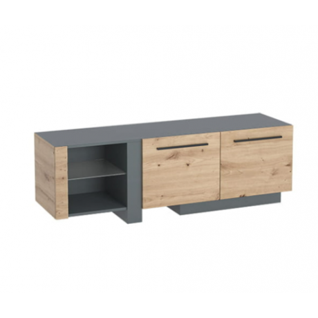 OBIDE DRT-02 STOLIK RTV DĄB ARTISAN / GRAFIT- Kielecka Fabryka Mebli