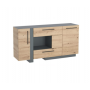 OBIDE DK-06 KOMODA BIEL ALPEJSKA / GRAFIT- Kielecka Fabryka Mebli