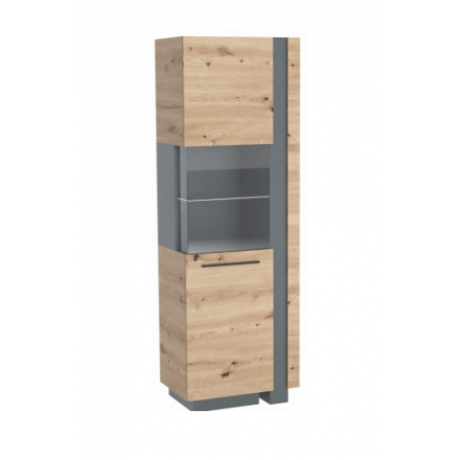 OBIDE DW-02 P WITRYNA PRAWA DĄB ARTISAN / GRAFIT- Kielecka Fabryka Mebli