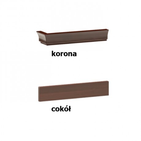 Monaco MO- cokół korona do regału bez boku zewnętrznego L,P - Taranko