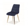 KRZESŁO CHIC ZŁOTY GOLD  VELVET (GRANATOWY) - SIGNAL