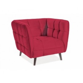 Fotel Castello 1 Velvet (bordowy)- Signal