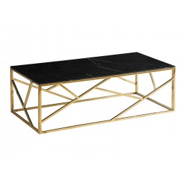 ŁAWA ESCADA A II CZARNY EFEKT MARMURU/ZŁOTY 120X60-Signal