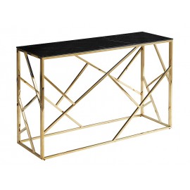 KONSOLKA ESCADA C II CZARNY EFEKT MARMURU/ZŁOTY 120X40-Signal