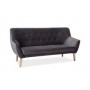 Sofa Nordic 3 Velvet (szary)- Signal