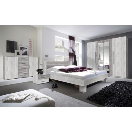 Łoże VERA 160 X 200 + Szafki Nocne TYP-82 (arctic pine)
