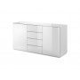KOMODA HELIO 26 biały/białe szkło