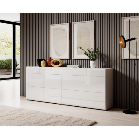 Komoda 2494DW25 TYP-25 (Biały / Dąb sanremo)- Helvetia