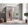 Szafa przesuwna LONDON LUX GB 180 cm - biały/lustro- MEBLE HELVETIA