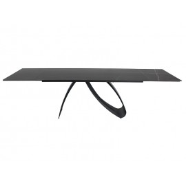 STÓŁ DIUNA CERAMIC CZARNY SAHARA NOIR/CZARNY MAT (160-240)X90  - SIGNAL