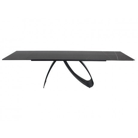 STÓŁ DIUNA CERAMIC CZARNY SAHARA NOIR/CZARNY MAT (160-240)X90  - SIGNAL