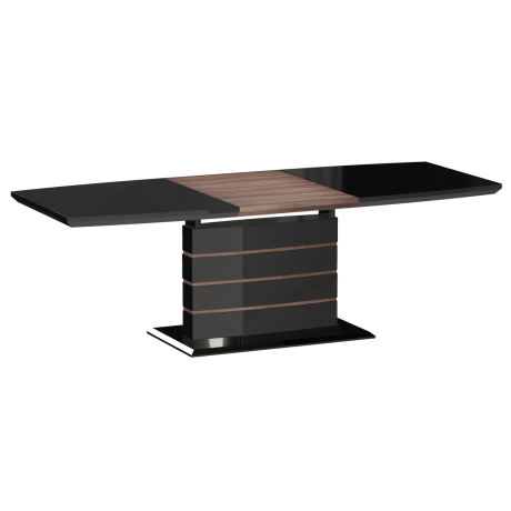Stół rozkładany (czarny połysk) ST8-FX 160(220)x90 - FURNITEX