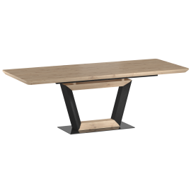 Stół rozkładany  ST10-FX (dąb naturalny/czarny) 160(220)x90