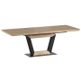 Stół rozkładany  ST10-FX (dąb naturalny/czarny) 160(220)x90